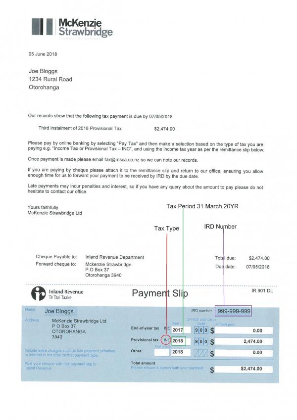 1806 Making payments to the IRD via online Banking1